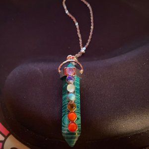 Alchemy63 Handmade Natural Stone Chakra Pendant